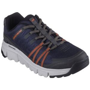 Skechers Summits at sneakers voor heren, Navy Synthetisch Textiel Oranje Trim