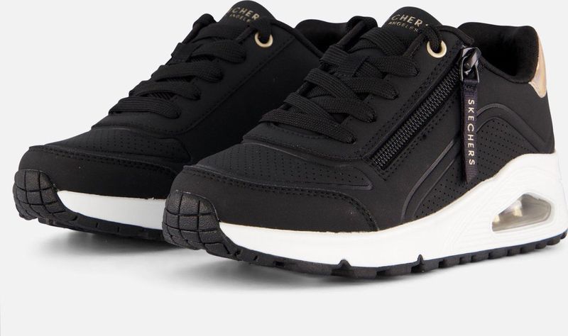 Skechers Meisjes Uno Gen1 Sneaker, Zwart, 10 UK Child