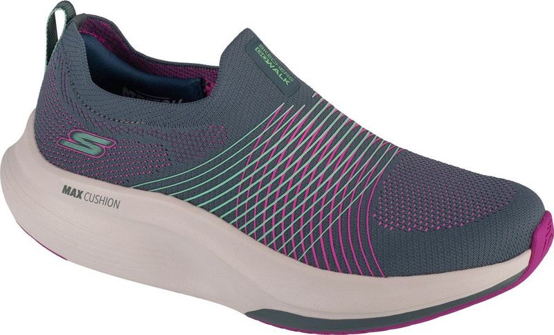 Skechers - Go Walk Max Walker Sally - Sneaker - Houtskool/Paars - Dames