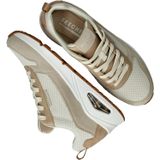 Skechers Uno - Two Much Fun Dames Sneakers - Taupe/Zand - Maat 39