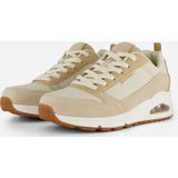 Sneakers - Color-Blocking - Leer en Imitatieleer - Middelhoge Hak