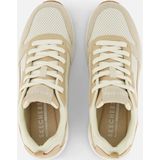 Sneakers - Color-Blocking - Leer en Imitatieleer - Middelhoge Hak