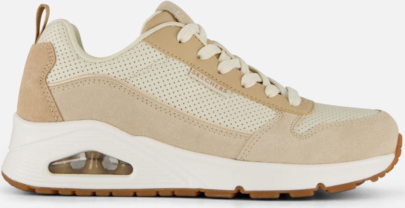 Sneakers - Color-Blocking - Leer en Imitatieleer - Middelhoge Hak