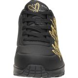 Skechers Uno Golden Heart Dames Sneakers Zwart/Goud