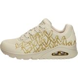 Vrijetijdsschoen - Zwart/Goudkleur - Vetersluiting - Sleehak