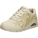 Vrijetijdsschoen - Zwart/Goudkleur - Vetersluiting - Sleehak