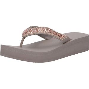 Skechers - VINYASA-WILD DAISIES - Teenslippers - Taupe - Glitters - Met Yoga Foam