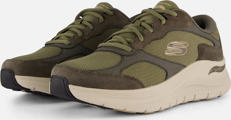Skechers Arch Fit 2.0 - The Keep - Heren Sneakers - Olijfgroen