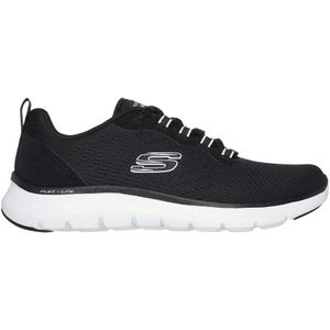 Skechers Flex Appeal 5.0 Low-Top Sneaker voor dames, Zwart Mesh Wit Trim, 36 EU