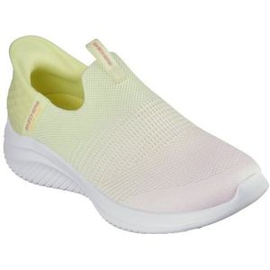 Skechers Ultra Flex 3.0 - Beauty Blend Dames Instappers - Geel/Roze - Maat 40