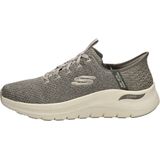 Skechers Go Walk Arch Fit Idyllic Sneaker heren, Taupe Textiel Synthetische Trim, 39.5 EU