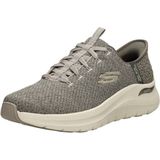 Skechers Go Walk Arch Fit Idyllic Sneaker heren, Taupe Textiel Synthetische Trim, 39.5 EU