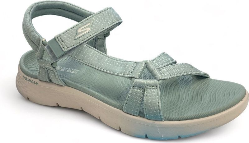Skechers - Go Walk Flex - Sandalen - Zwart - Materiaal: Synthetisch