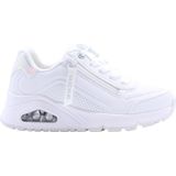 Skechers Uno Gen1 - Zip And Stride Meisjes Sneakers - Wit