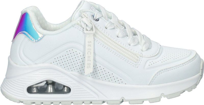 Skechers - Uno Gen1-Zip And Stride - Sneaker - Wit - Kunstleer