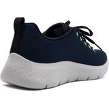 Skechers - 216481 - Herensneakers - Marineblauw en Limoen - Textiel