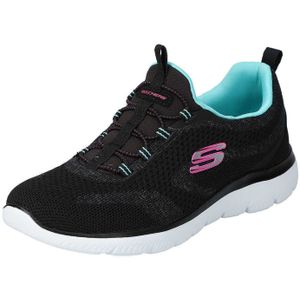 Skechers - Toppen - Zwart - Gebreid - Roze Aqua Trim