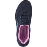 Skechers Toppen voor vrouwen Nieuwe Natuur, Marineblauw Gebreide Roze Maagdenpalm Trim, 35 EU