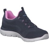 Skechers Toppen voor vrouwen Nieuwe Natuur, Marineblauw Gebreide Roze Maagdenpalm Trim, 35 EU