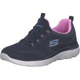Skechers Toppen voor vrouwen Nieuwe Natuur, Marineblauw Gebreide Roze Maagdenpalm Trim, 35 EU