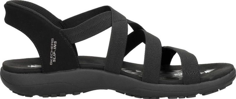 Skechers Slip-Ins Sandalen Plat - zwart