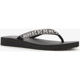 Skechers - Meditation Butterfly Garden - Teenslipper - Zwart - Synthetisch - Vegan