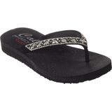 Skechers - Meditation Butterfly Garden - Teenslipper - Zwart - Synthetisch - Vegan