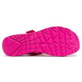Skechers - Uno Fun Stand - Sandalen - Roze - Synthetisch Durabuck, Klittenband, Hakhoogte 3,8 cm