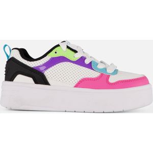 Skechers Court High - Classic Crush Unisex Sneakers - Wit/Zwart/Multicolour - Maat 30