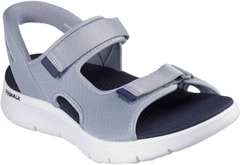 Skechers - GO WALK FLEX SANDAL-EASY ENTRY - Sandalen - Grijs/navy - Textiel/Synthetisch