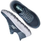 Skechers - GO WALK FLEX-GRAND ENTRY - Slip-on Sneakers - Blauw - Slipper met Slip-ins