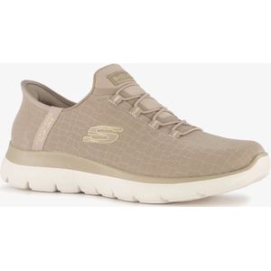 Skechers Slip-ins Summits Dames Sneakers Beige - Extra Comfort met Memory Foam