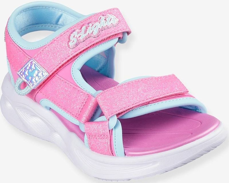 Skechers - Sola Glow - Sandalen - Roze - Textiel - Met Glinsterende Details