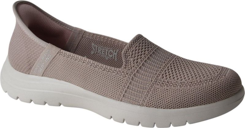 Skechers - On-The-go Flex Camellia - Sneakers - Taupe - Stretch Fit - Wasbaar