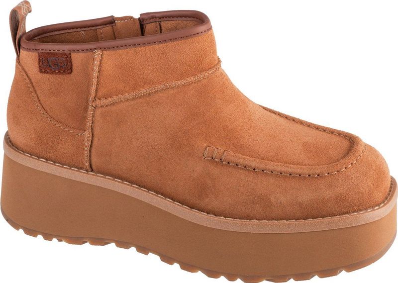 UGG - Cityfunc Ultra Mini - Enkellaarsjes - Bruin - Ritssluiting - 3 tot 5 cm Hakhoogte