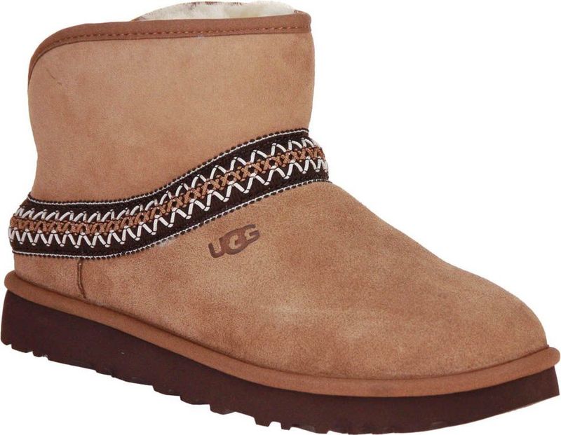 UGG - Classic Mini Crescent - Enkellaarsjes - Suède - Zwart
