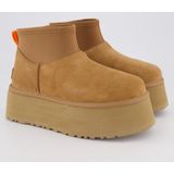 UGG - Classic Mini Dipper - Enkellaars - Chestnut - Suède / Textiel