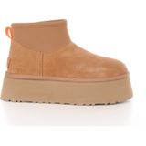 UGG - Classic Mini Dipper - Enkellaars - Chestnut - Suède / Textiel