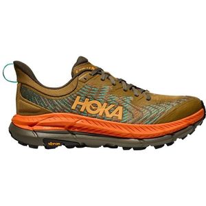 Hoka - Trailschoenen - Mafate Speed 4 M Antique Olive / Squash voor Heren - Maat 12 US - Bruin