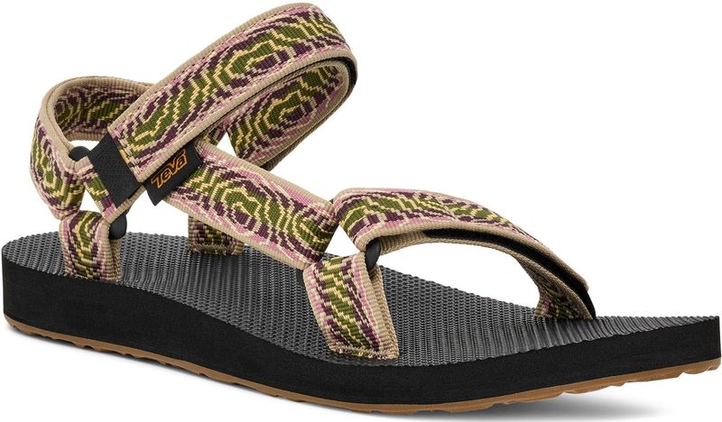 Teva - Original Universal - Sandalen - Archive Topo Olive Eggplant - 100% Textiel, EVA-voetbed, Durabrasion-rubberen zool