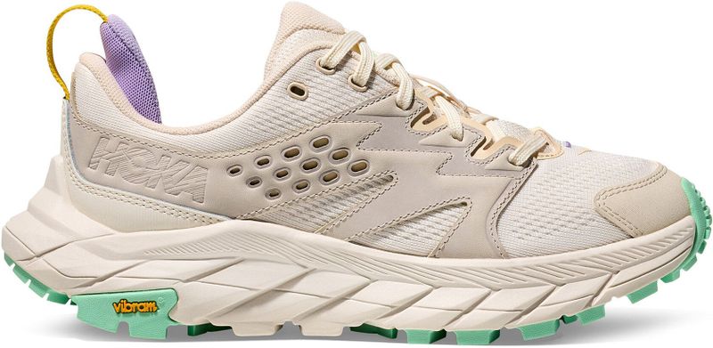 Hoka - Dames wandelschoenen - Anacapa Breeze Low W Alabaster/Mint Fluorite voor Dames van Gerecycled Polyester - Maat 6 US - Beige