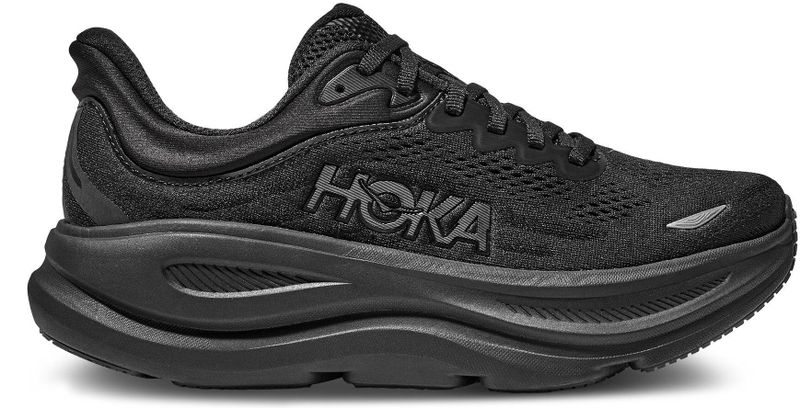 Hoka Bondi 9 - Hardloopschoenen - Zwart - Mesh - Dempende Zolen - Voorzien van Reflecterende Details