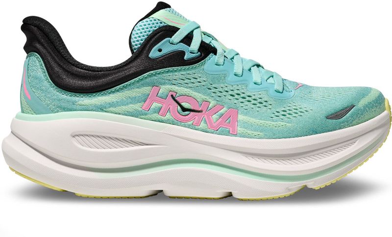 Hoka - Bondi 9 - Damesschoenen - Blauw Roze - Dempende Technologie
