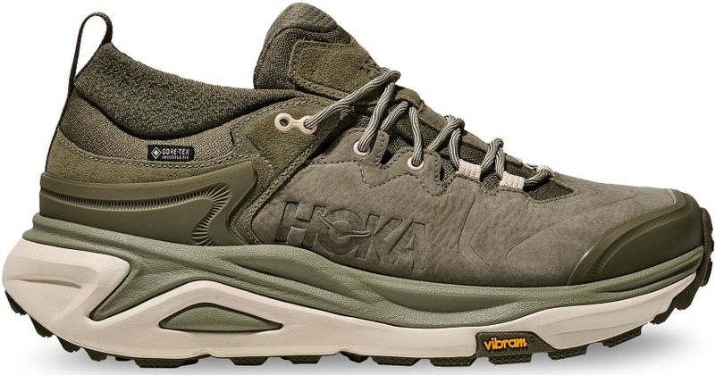 Hoka - Kaha 3 Low GTX - Wandelschoen - Khaki - Waterdicht Nubuckleer, Vibram Megagrip, Gore-Tex Invisible Fit