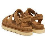 UGG - 1137890 Goldenstar - Leren Sandalen - Bruin - Verstelbaar Enkelbandje, Klittenbandsluiting