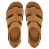 UGG - 1137890 Goldenstar - Leren Sandalen - Bruin - Verstelbaar Enkelbandje, Klittenbandsluiting