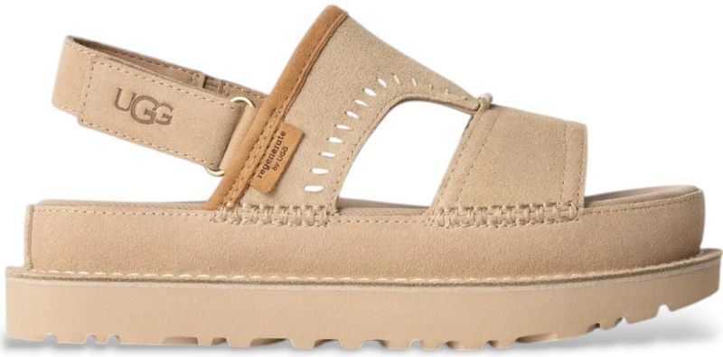 UGG - Goldenstar Regenerate - Sandalen - Beige - Leer, Plat, Klittenband