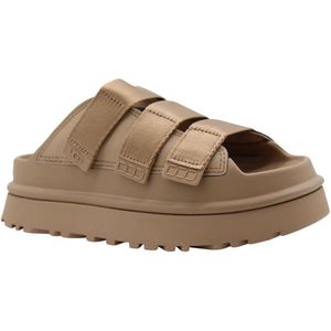 Ugg - Goldenglow Slide - Teenslippers - Beige - Glinsterend Materiaal
