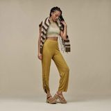 UGG - 1137890 Goldenstar - Leren Sandalen - Bruin - Verstelbaar Enkelbandje, Klittenbandsluiting