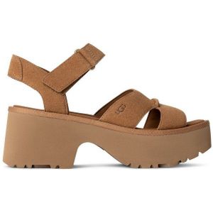 UGG Plateausandaaltjes NEW HEIGHTS ANKLE STRAP , wedge-sandaal, plateauschoen met praktische klittenbandsluiting